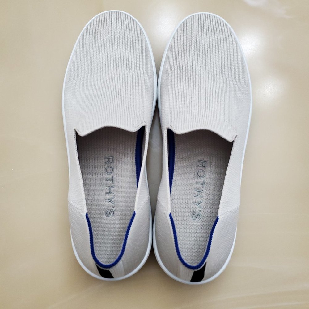 Rothy's The Original Slip On Sneaker in Sand - Picture 9 of 15